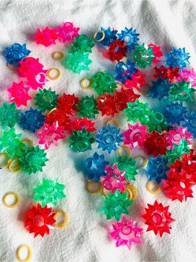 Vintage 60s Multicolor Star Christmas light reflectors